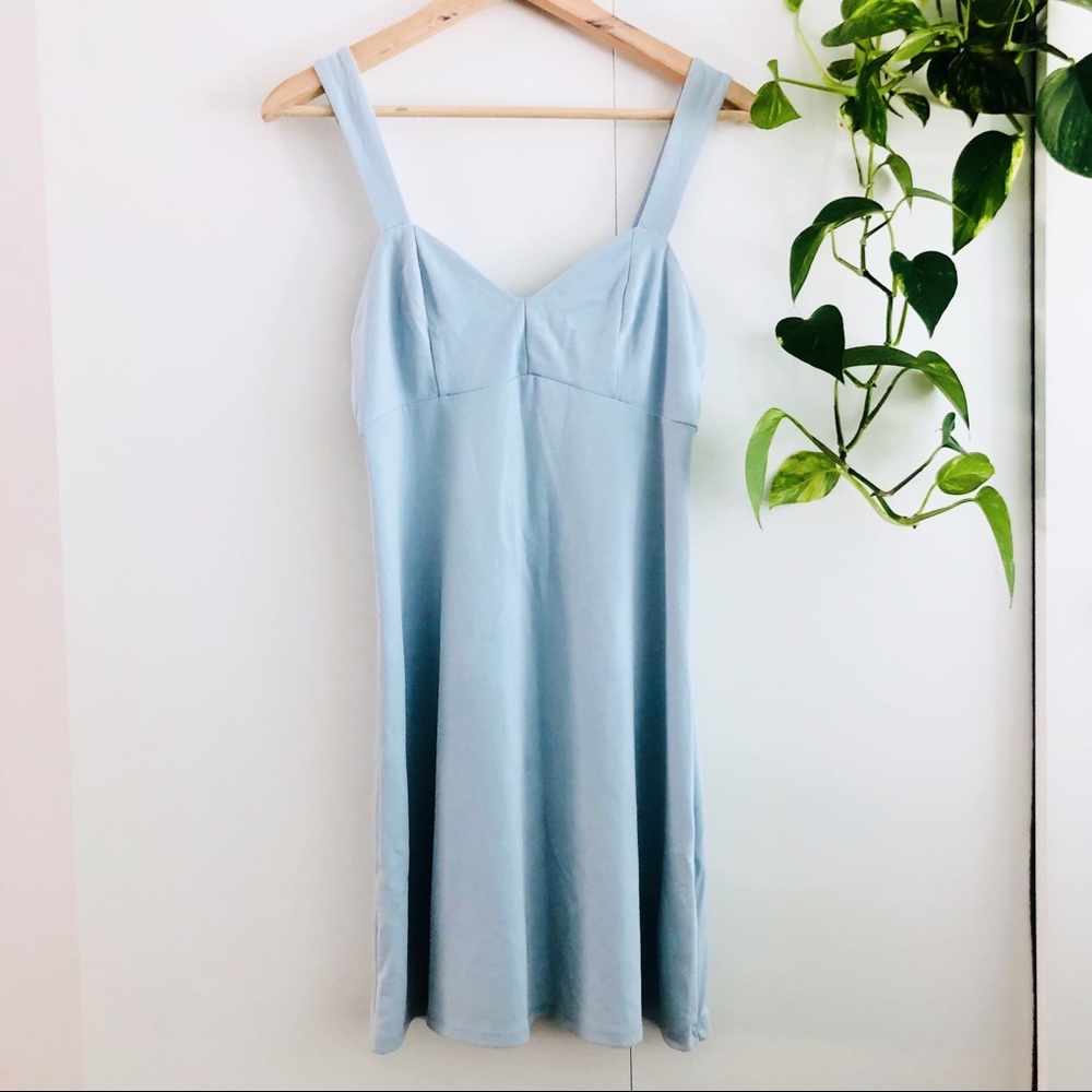 Silence + Noise tank dress in light blue